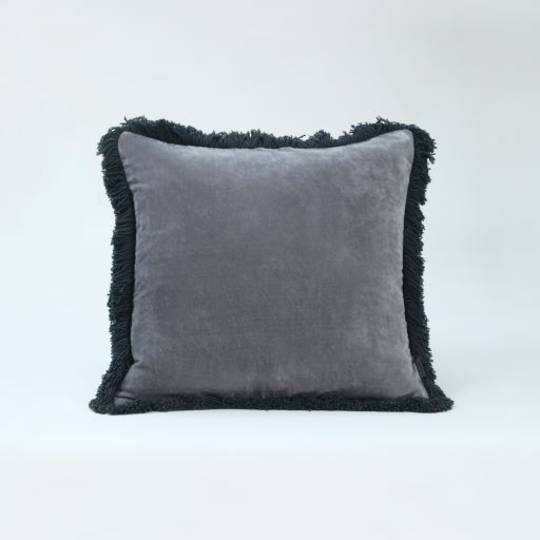 MM Linen - Sabel Cushion - Grey-Charcoal